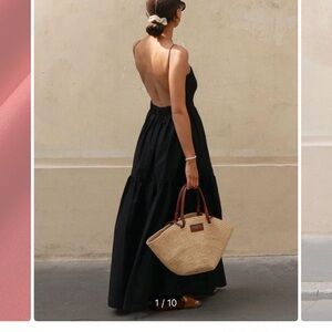 Commense Backless Long Black Dress